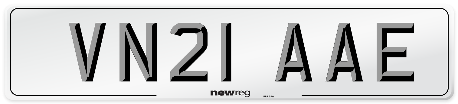 VN21 AAE Number Plate from New Reg